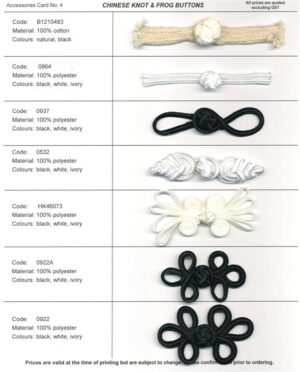 Chinese Knot & Frog Buttons