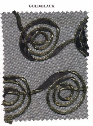 Floral metallic on Mesh