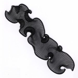 Organza Trim - pleated, 65mm