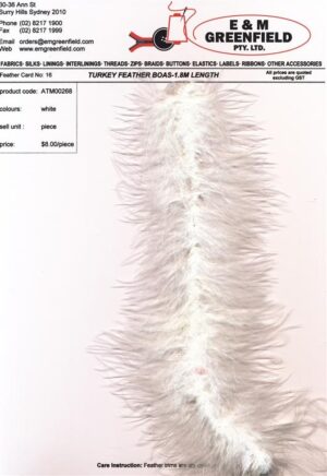 turkey feather boa - 1.8m