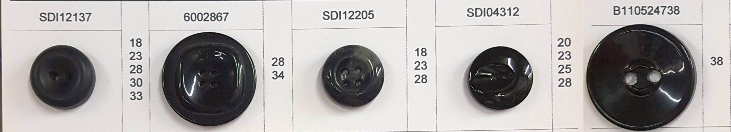 Polyester buttons