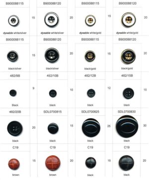 ABS Dyable Buttons & Poly Solid Dyed Buttons