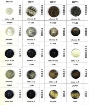 Mottle and Imitation Horn Buttons