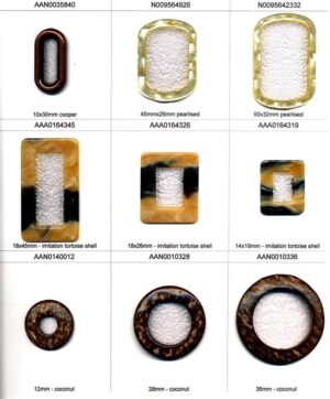 Plastic ABS and Coconut Rings