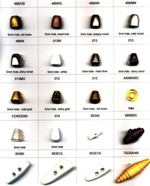 Cord Ends Rings and Toggles