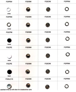 4 Part Press Studs - 12mm