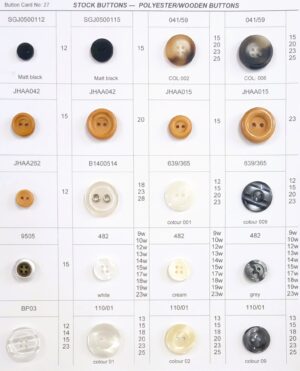 Polyester & Wooden Buttons