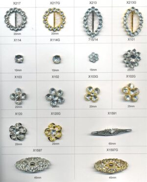 Diamonte Buckles/Buttons/Brooches