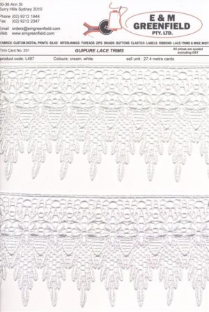 Guipure Lace Trim 10.5cm