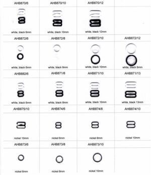 Metal & Metal Coated Lingerie Clips and Rings