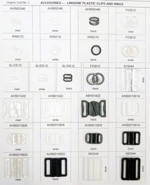 Plastic Lingerie Clips, Rings and Clasps
