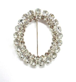 Oval Diamonte Buckle - 38mm