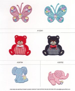 Bears, Butterfly and Elephant Bades