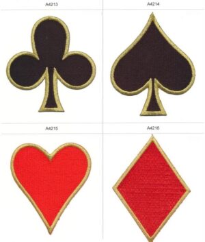 Card Badges - Clubs, Hearts, Diamonds & Spades