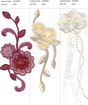 Flowers with Sequin and Lace