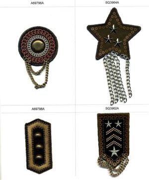 Iron On Epaulets and Motifs - Military