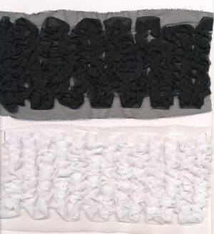 Frilled Trim On Mesh 8cm