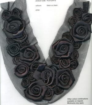 Satin Flower Net Collar