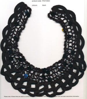 Sequin Stone Crochet Collar