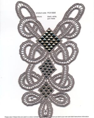 Crochet Polyester & Metal Stud Collar