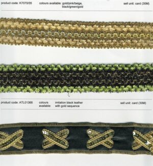Metallic and Leather Fancy Trims