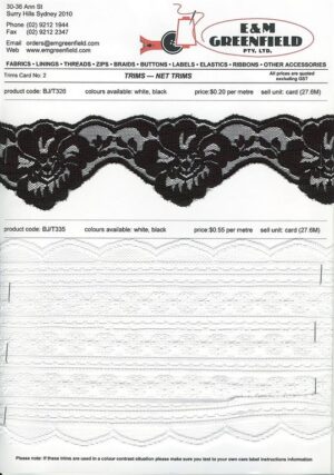 Net/Mesh Lace Trims