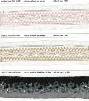 Mesh Embroiderd & Sequin Trims