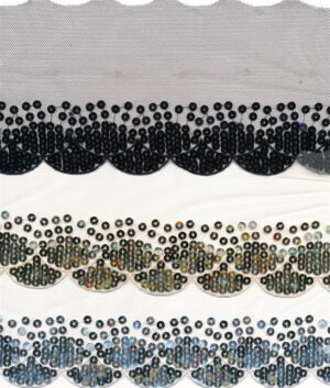 Sequin Net Trim 95mm