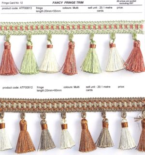 NEW! Fancy Fringe Trim - Multi Colours