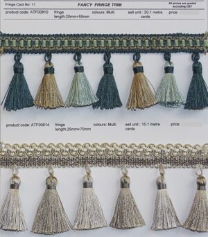 NEW! FANCY FRINGE TRIMS - MULTI COLOURS