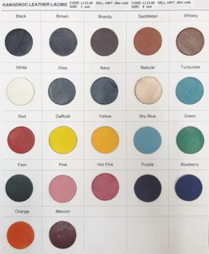 Kangaroo Leather Lacing - 3mm and 6mm