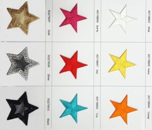 New - Iron on Stars