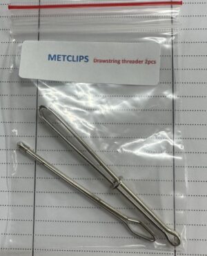 Tweezer with claws and drawstring threader - set of two