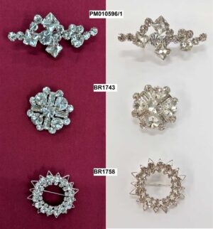 New - Diamonte Broches