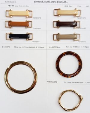 New - Cord end and Buckles