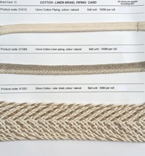 Cotton/Linen Braid and Piping