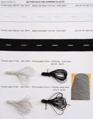 Button Hole and Shirring Elastic