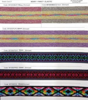 Fancy Metallic and Woven Elastic