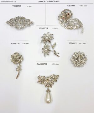 Diamonte Brooches