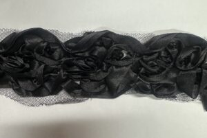 Nylon Ribbon Flower Mesh with Sequins
