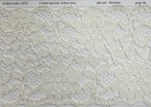 Corded lace trim