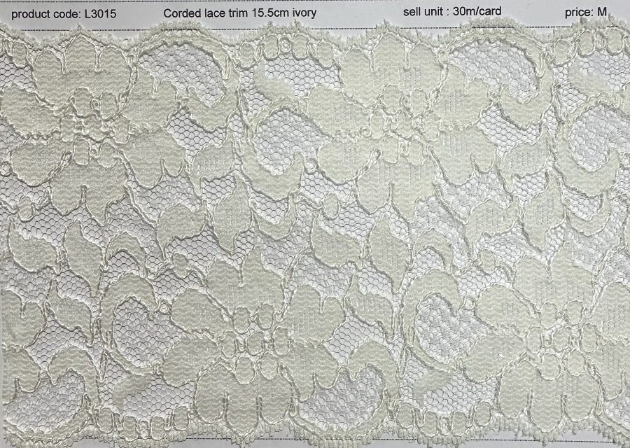 Corded lace trim