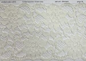 Corded lace trim